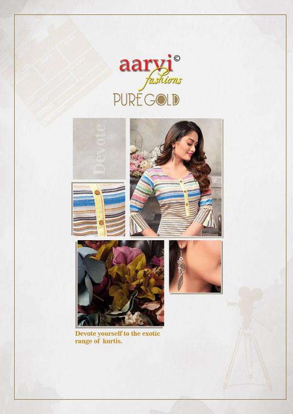 Aarvi Pure Gold Vol 5 Fancy Rayon Printed Kurti 